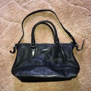 Authentic black leather Coach purse!